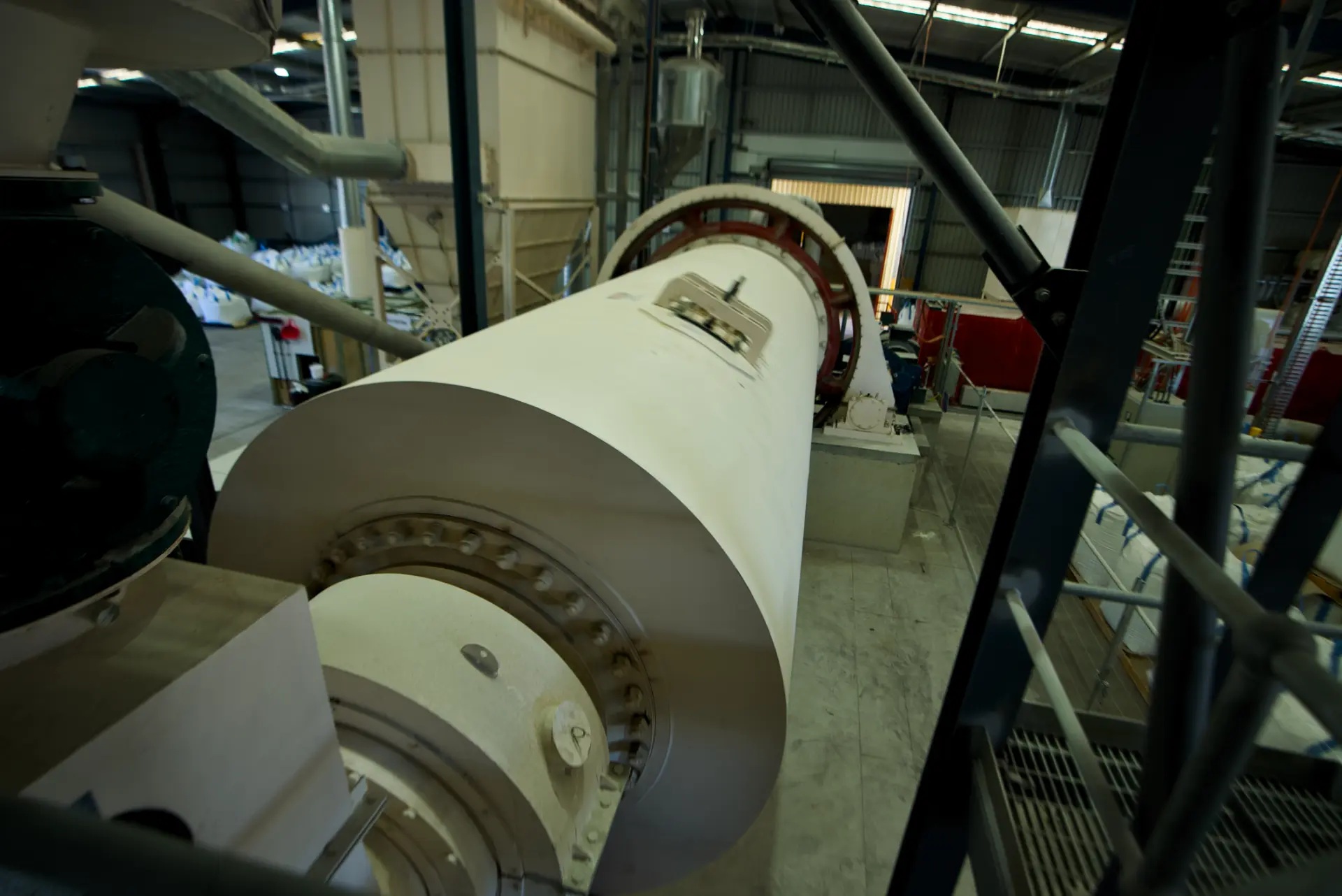 The production ball mill at the Brendale contract milling facility, Queensland.